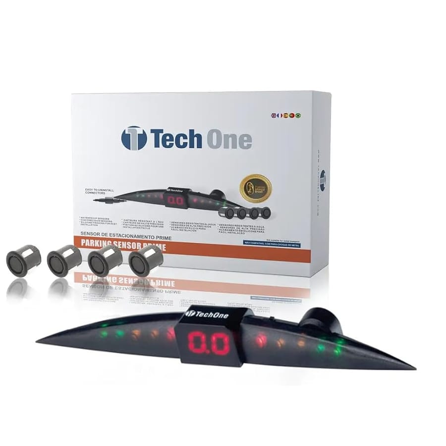 Tech One Prime sensor de estacionamento 4 pontos preto fosco