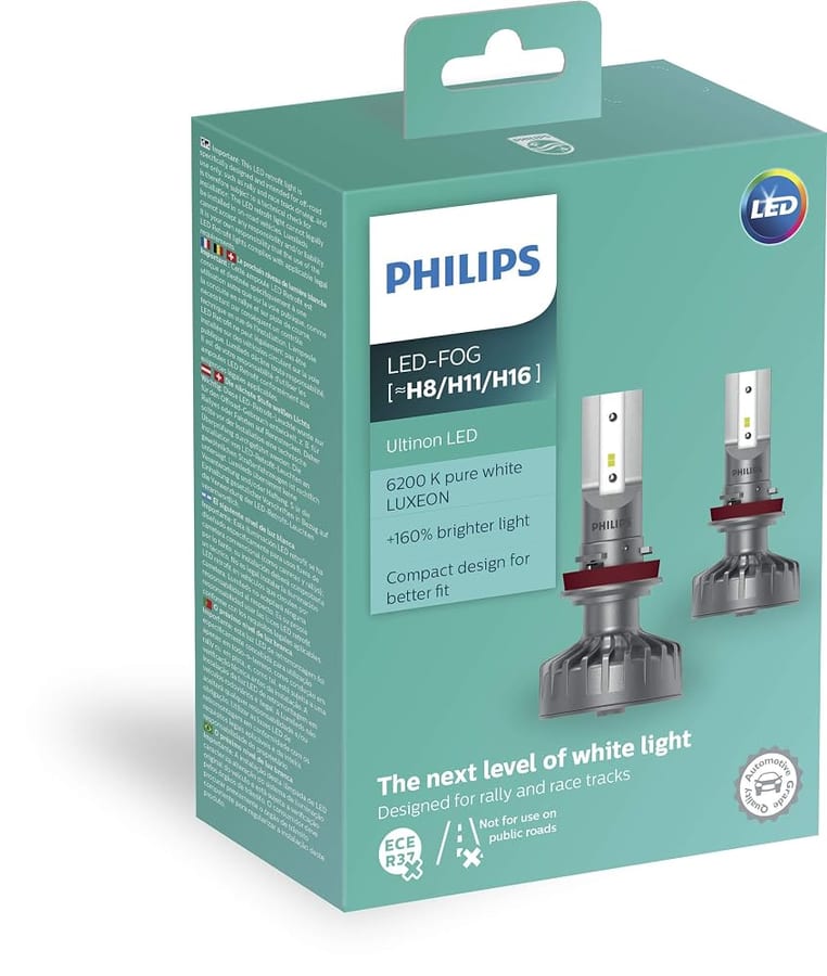 Philips Ultinon LED Fog H8/H11/H16 11366ULWX2 (par)