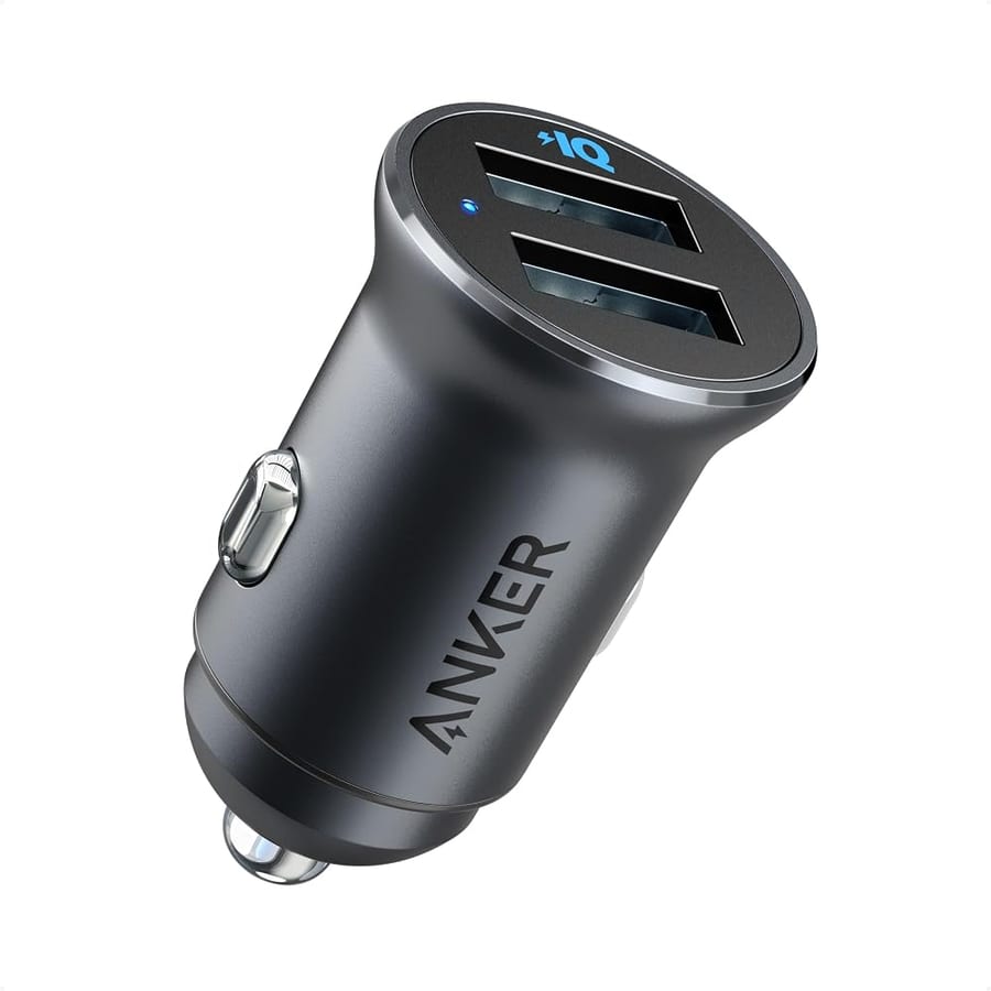 Anker 320 carregador veicular 24W duas portas USB-A