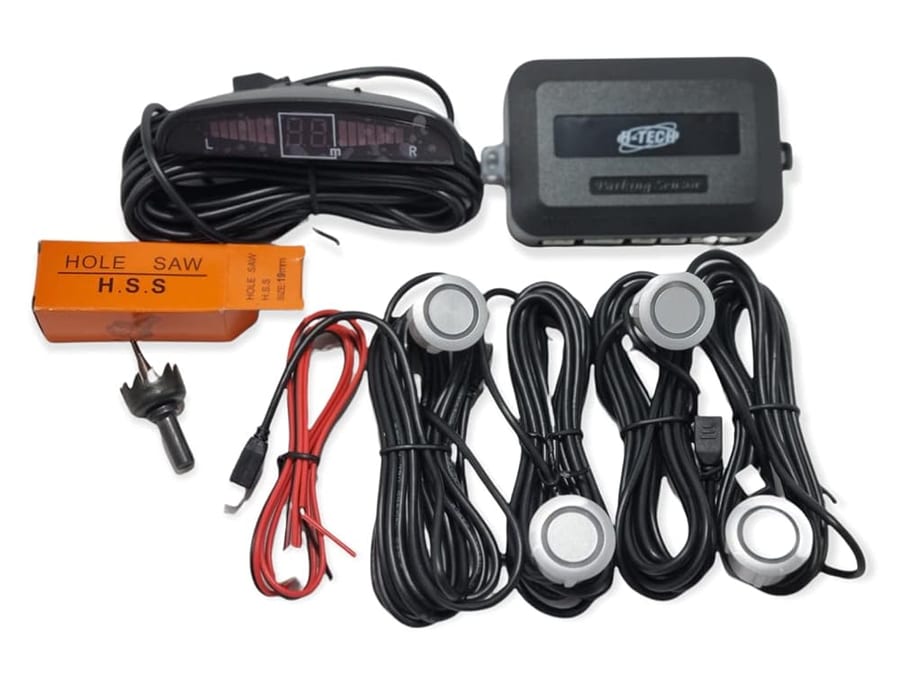 H-Tech sensor de estacionamento 4 pontos prata