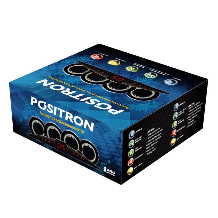 Pósitron PS220 sensor de estacionamento 4 sensores (preto)