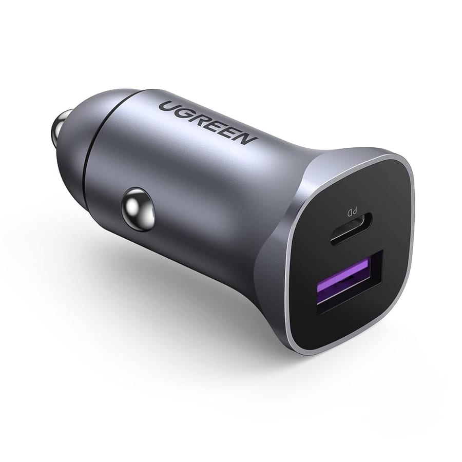 Ugreen 30W USB-C carregador de carro mini em alumínio