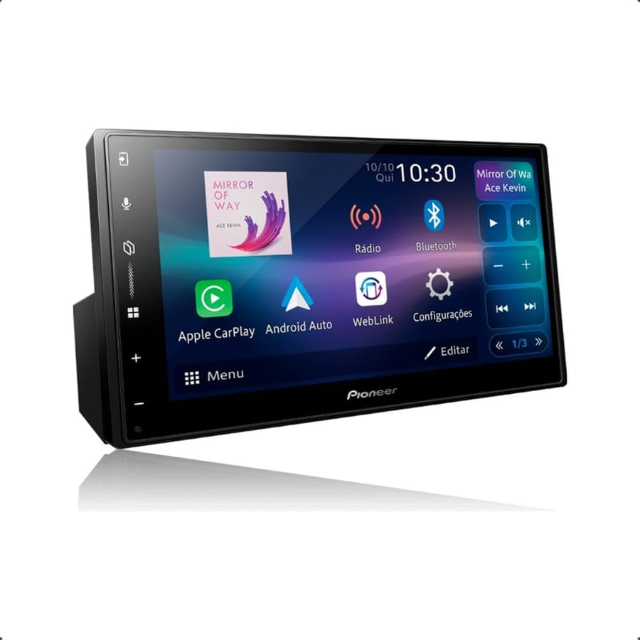 Pioneer DMH-A5650BT 6,8 polegadas CarPlay e Android Auto sem fio