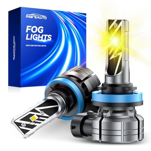 Marsauto H11/H16/H8 LED amarela para neblina ou DRL (par)