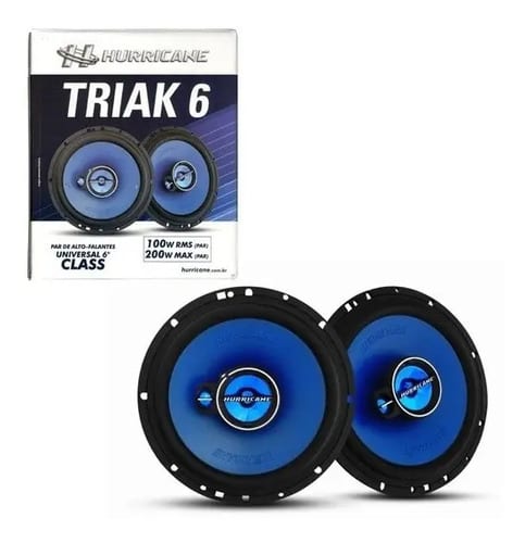 Hurricane triaxial 6 polegadas 100W RMS (par)