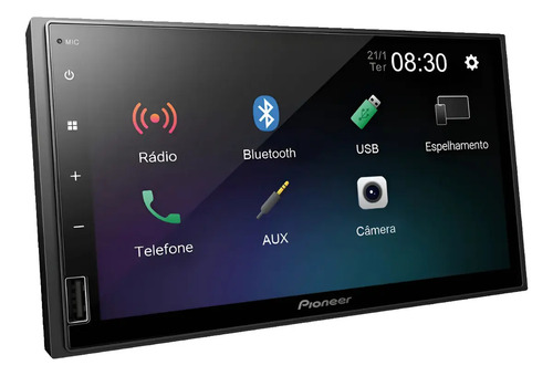 Pioneer DMH-145BR 7 polegadas espelhamento Android