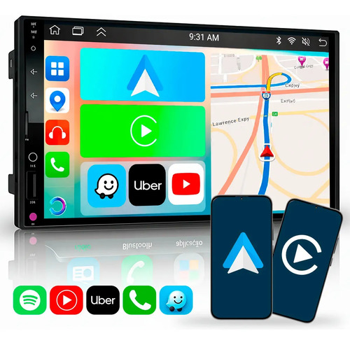 Roadstar RS-7007BR 7 polegadas CarPlay sem fio