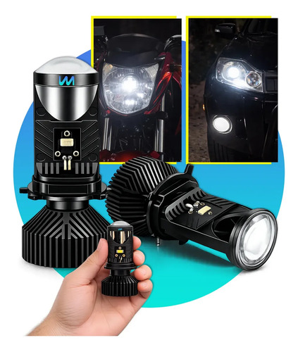 Par Ultra LED H4 projetor elíptico canhão 8.500 lm 72W 6.500K