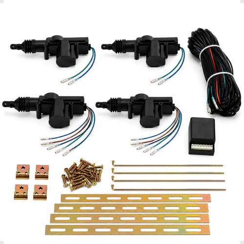 Kit trava elétrica universal 4 portas dupla serventia 12V